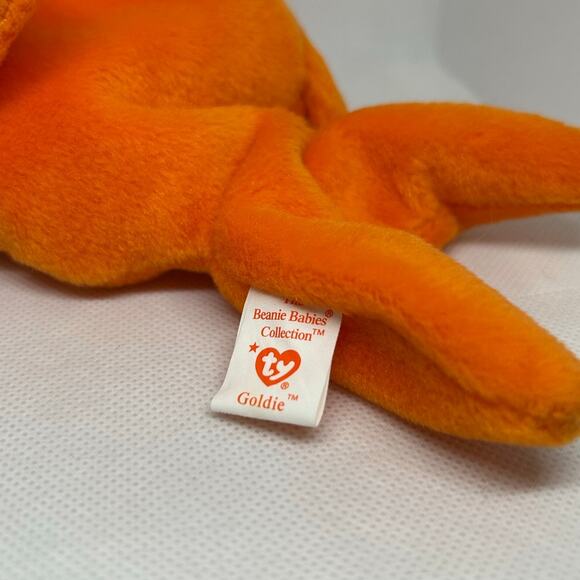 TY BEANIE BABIES GOLDIE the GOLDFISH 1993 Plush Stuffed Animal & Card - Picture 5 of 8
